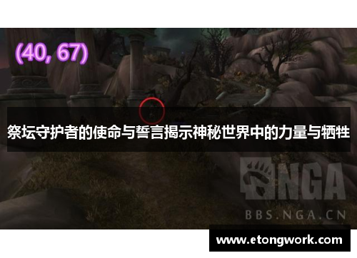 祭坛守护者的使命与誓言揭示神秘世界中的力量与牺牲